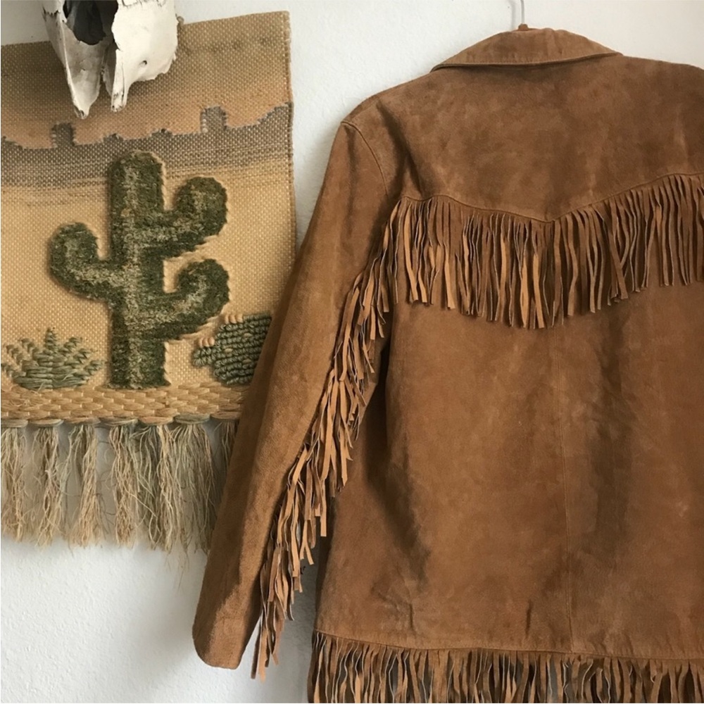 VINTAGE | Y2K Brown Suede Fringe Jacket - Picture 6 of 6